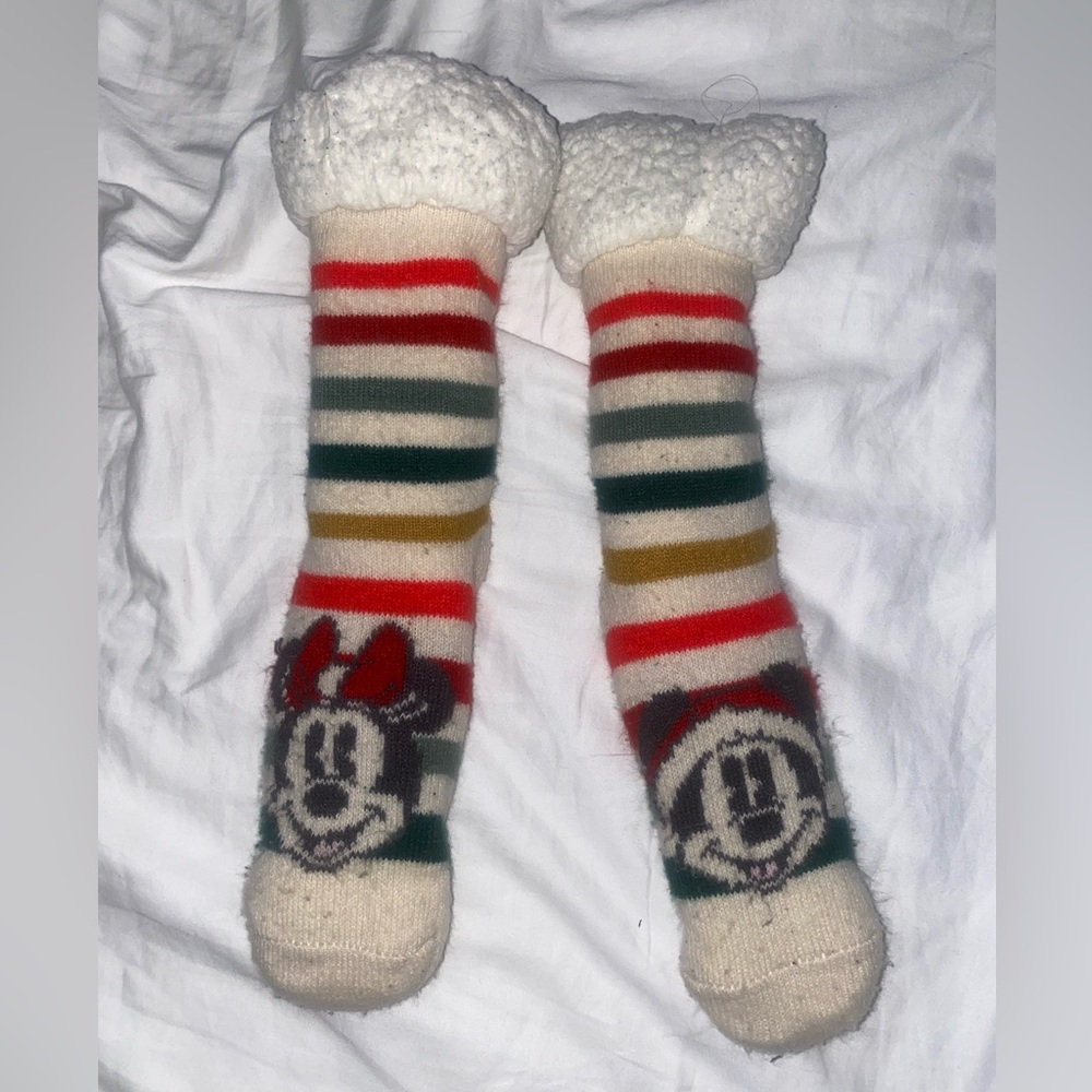 Mickey & Minnie Mouse Holiday Socks